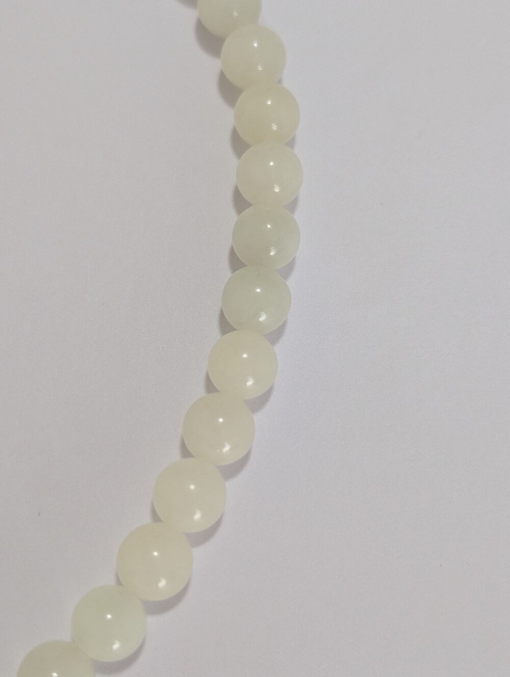 Jade Necklace With Cubic Zirconia Pendant - Picture 5 of 6